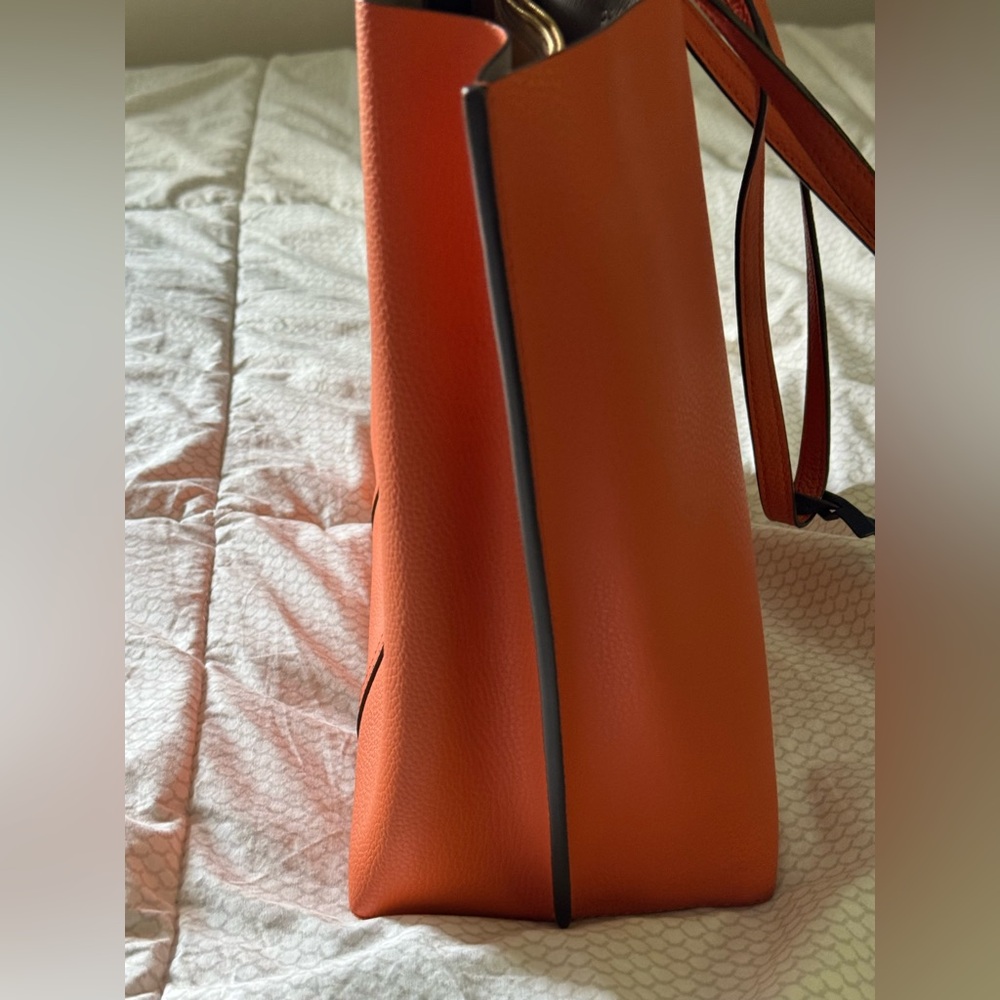 Tory Burch Perry triple compartment Orange Leather Tote - Picture 13 of 13